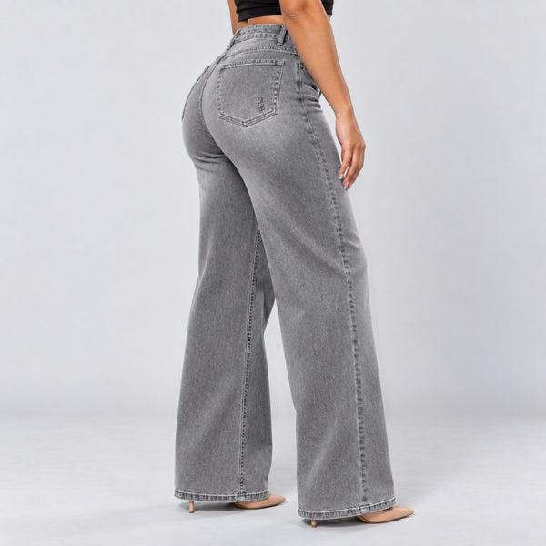 Gray jeans, Side view