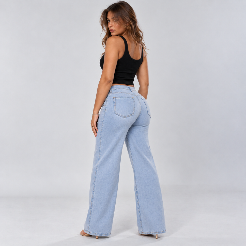BootyLift™ BBL Mid-Low Rise Stretch Wide-Leg Jeans