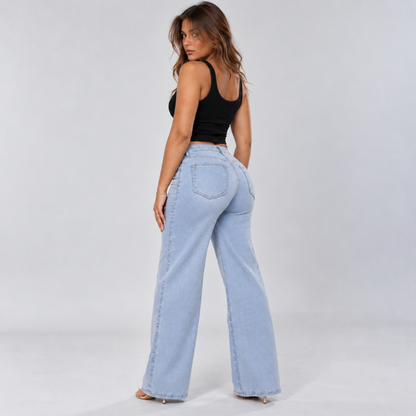 BootyLift™ BBL Mid-Low Rise Stretch Wide-Leg Jeans
