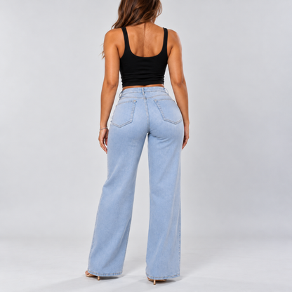 BootyLift™ BBL Mid-Low Rise Stretch Wide-Leg Jeans