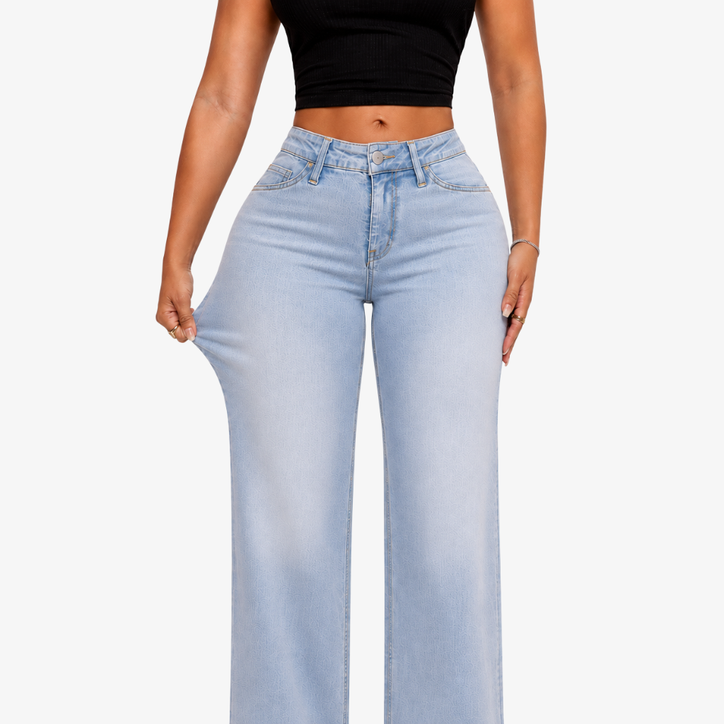 BootyLift™ BBL Mid-Low Rise Stretch Wide-Leg Jeans
