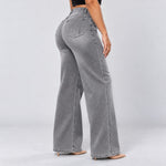 Gray jeans, Side view