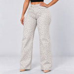 White Leopard jeans, Front three-quarter, hand on hip