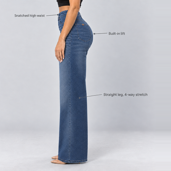 Medium Blue jeans, Side view
